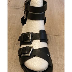 ALDO black leather sandals NEW